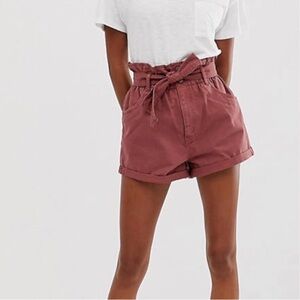Abercrombie and Fitch Women High Waisted Paperbag Shorts